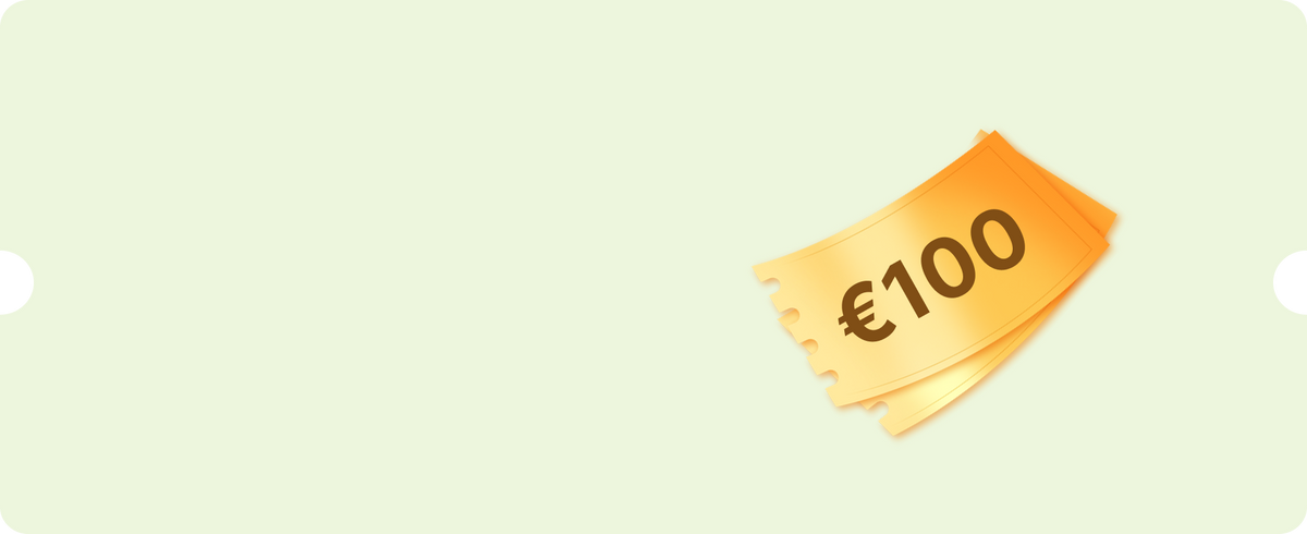 €100 Bestelkorting